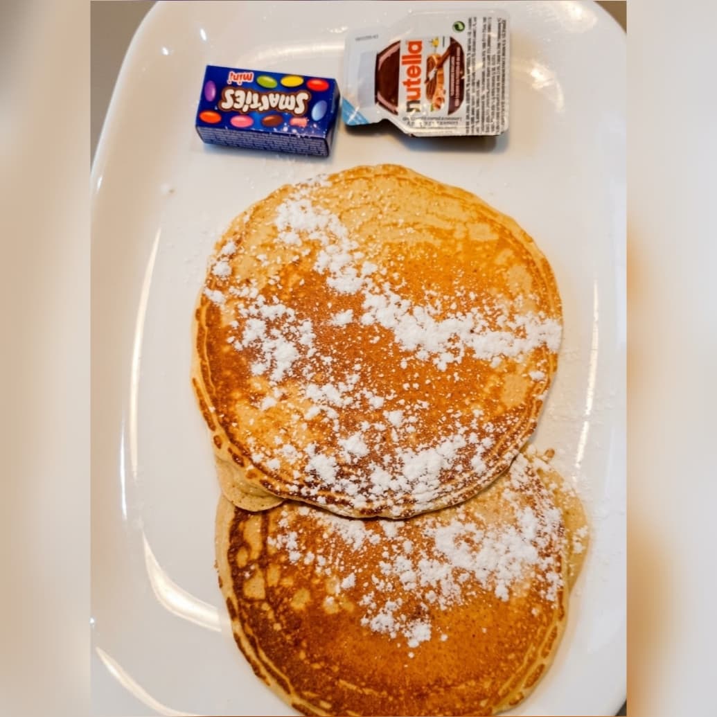 Kinder Pancake met Smarties en Nutella